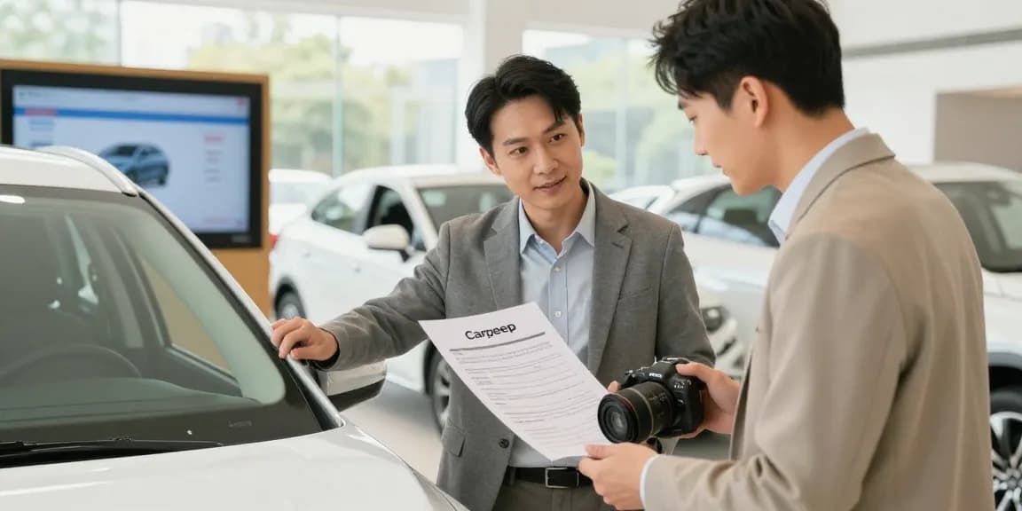 Buyer using Carpeep as an HPI check alternative for smart car purchase.