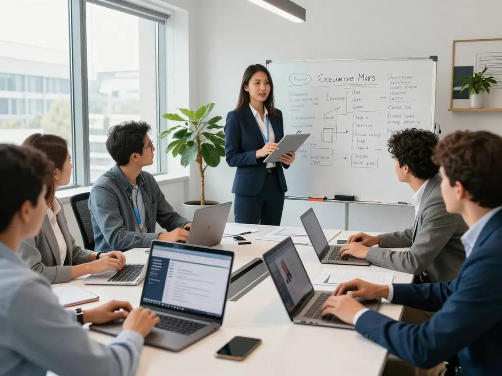 Recruiters collaborating in an executive search firm, showcasing effective search firms strategy.