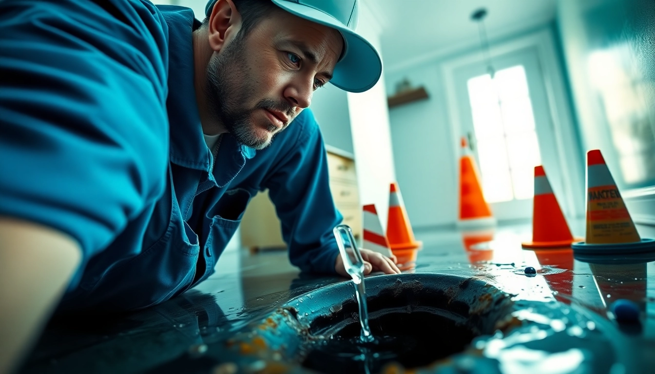 Emergency plumbing help for sewer backup with a licensed plumber addressing a residential sewer issue.