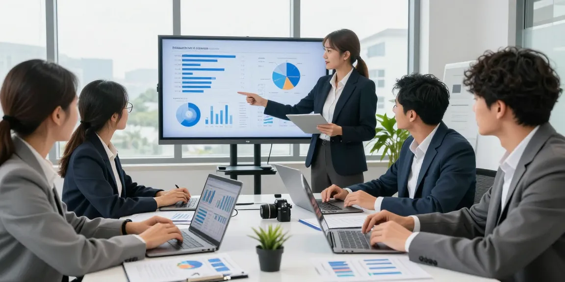 Servicii de contabilitate firma cu echipă diversă colaborând pe date financiare într-un birou modern.