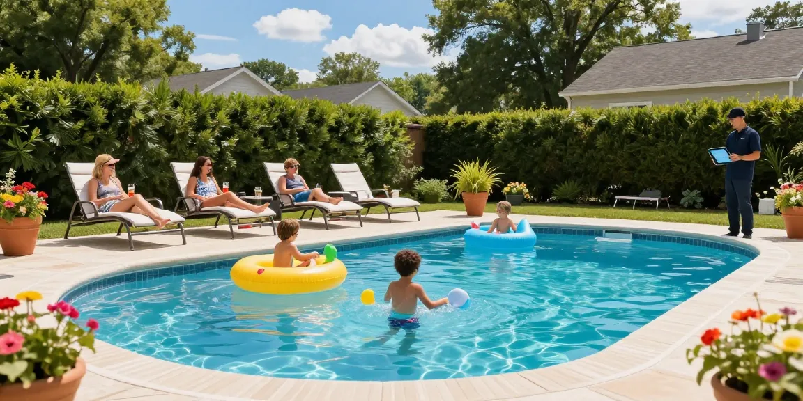 Dolphin Pool Services ensuring a vibrant family pool day with professional care and maintenance in Virginia.
