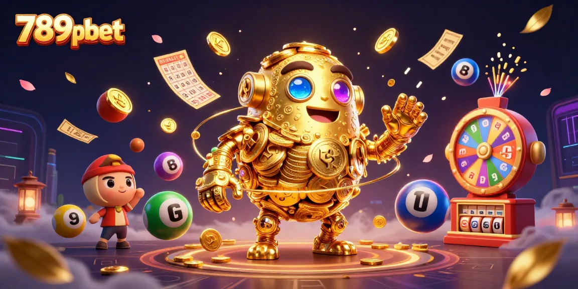 Engage with vibrant 789p bet action in a dynamic casino scene filled with colorful lottery elements.