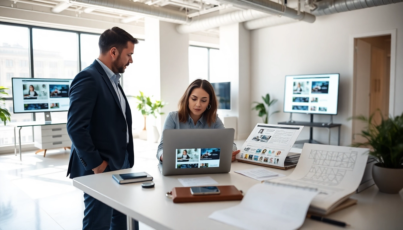 Professional team collaborating on web design and development in New York City