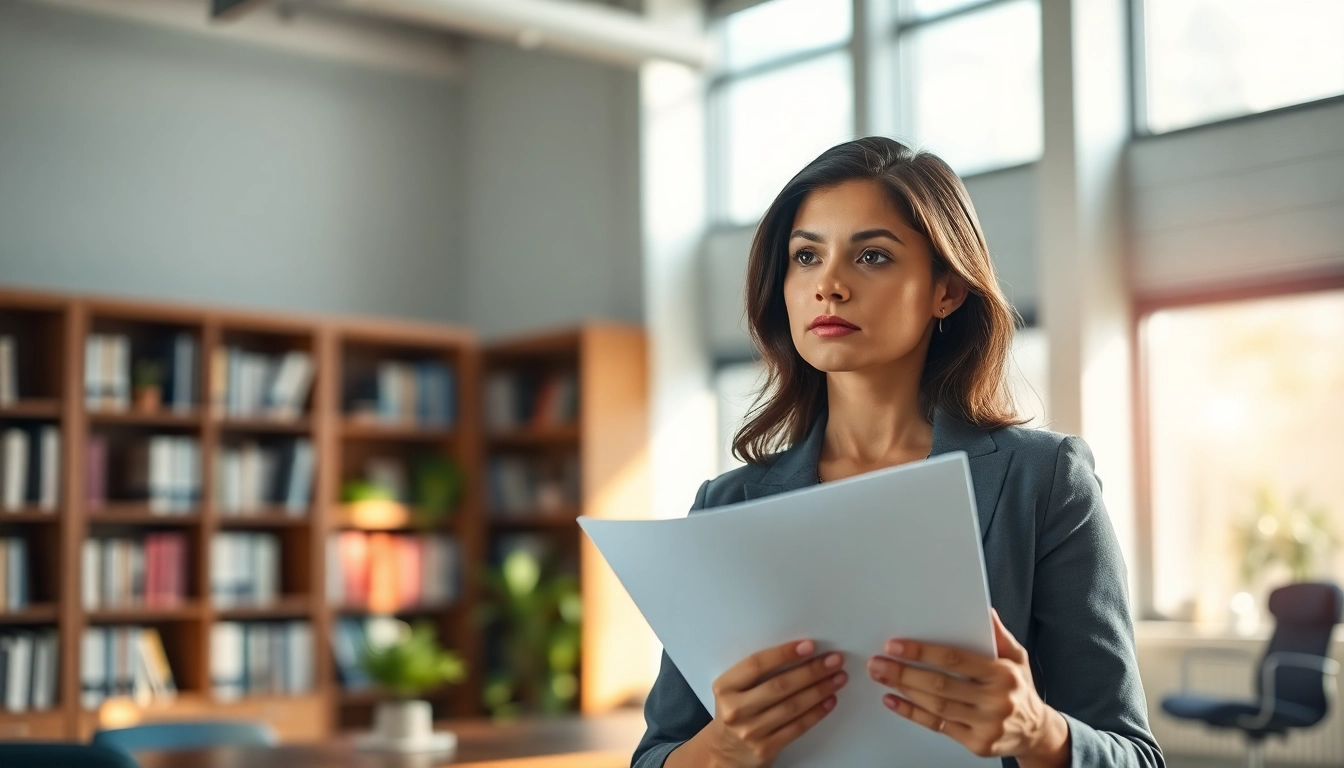 Empowered woman representing an Enduring Guardian in a professional office setting.