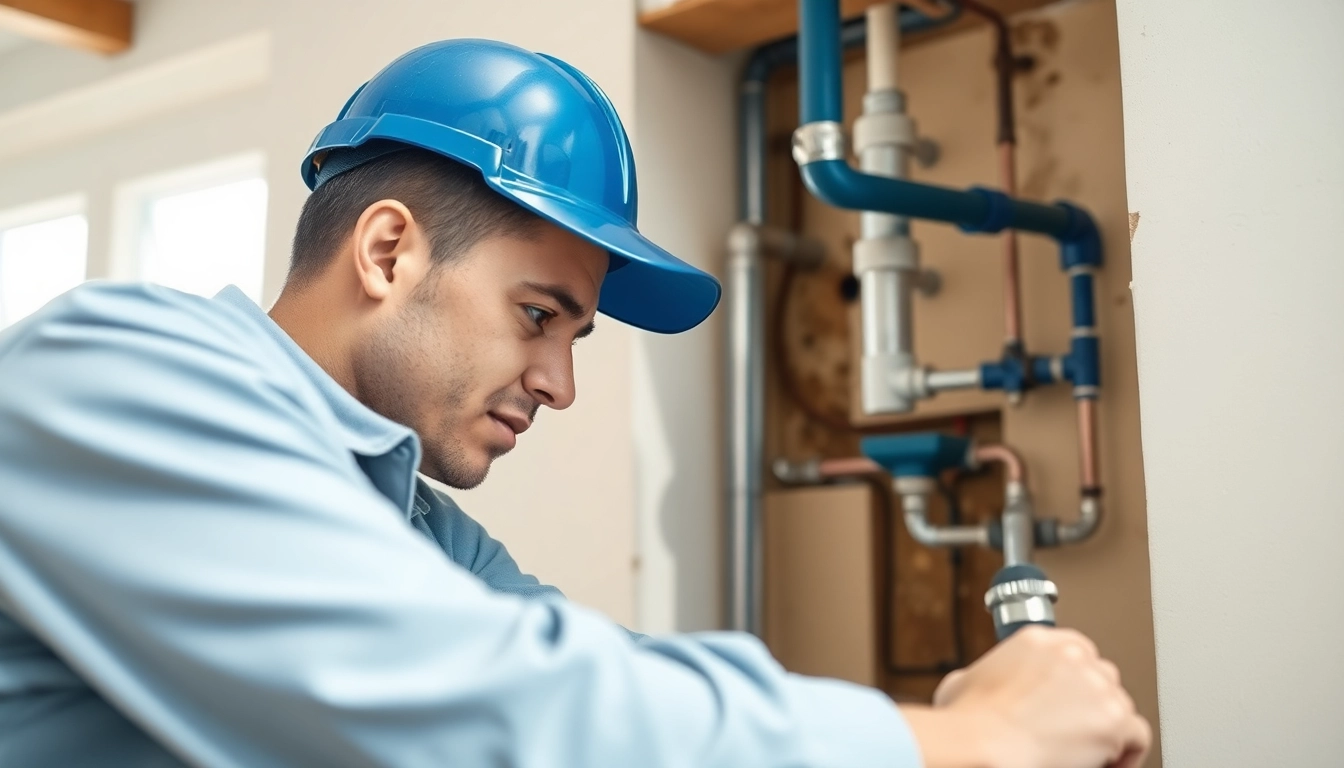 Whole house repiping services St Petersburg FL showcased with a plumber in action.