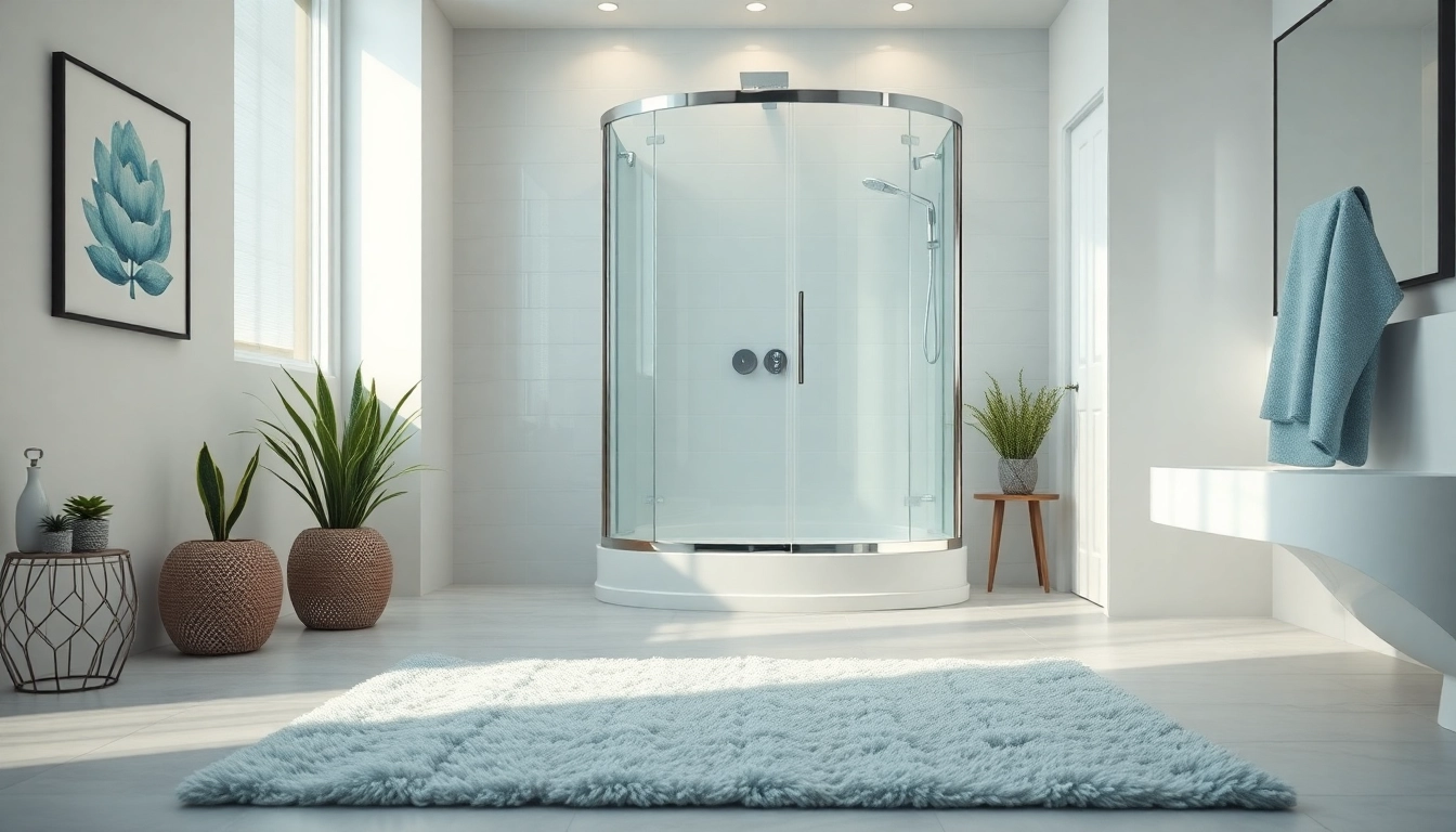 Duschkabine 80x80 in modernem Badezimmer mit eleganten Details und sanften Farben.