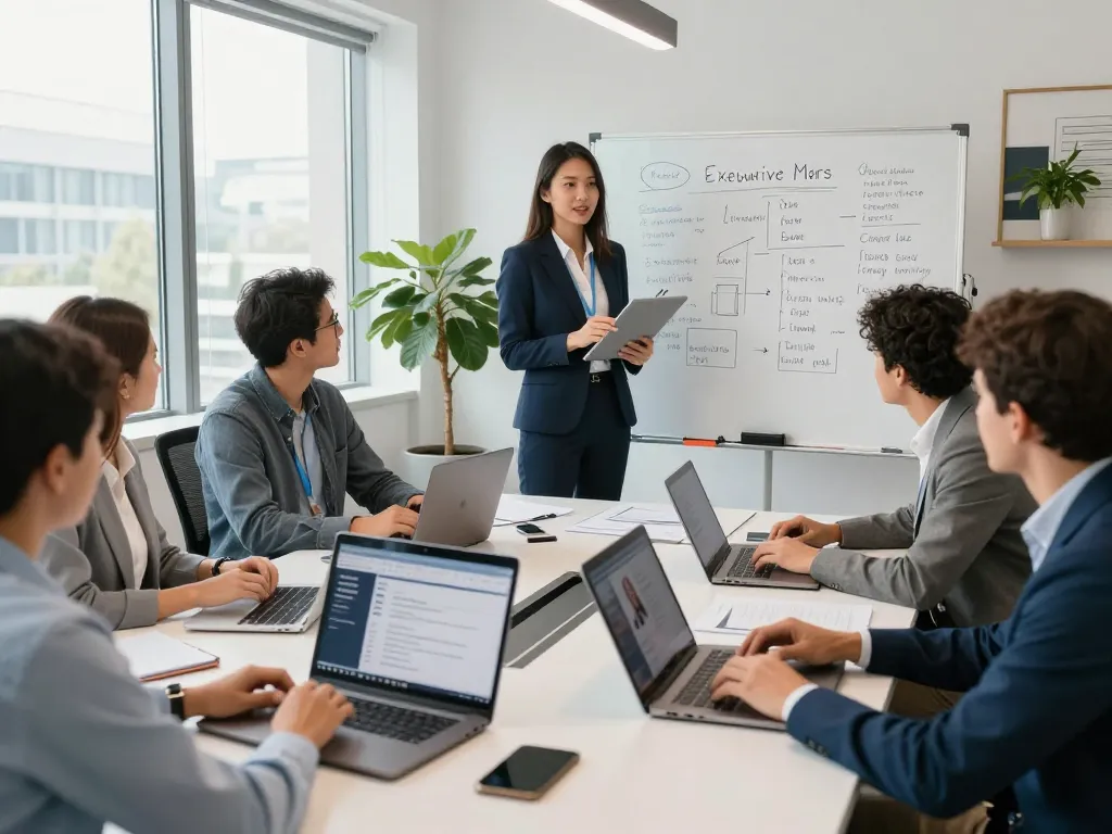 Recruiters collaborating in an executive search firm, showcasing effective search firms strategy.