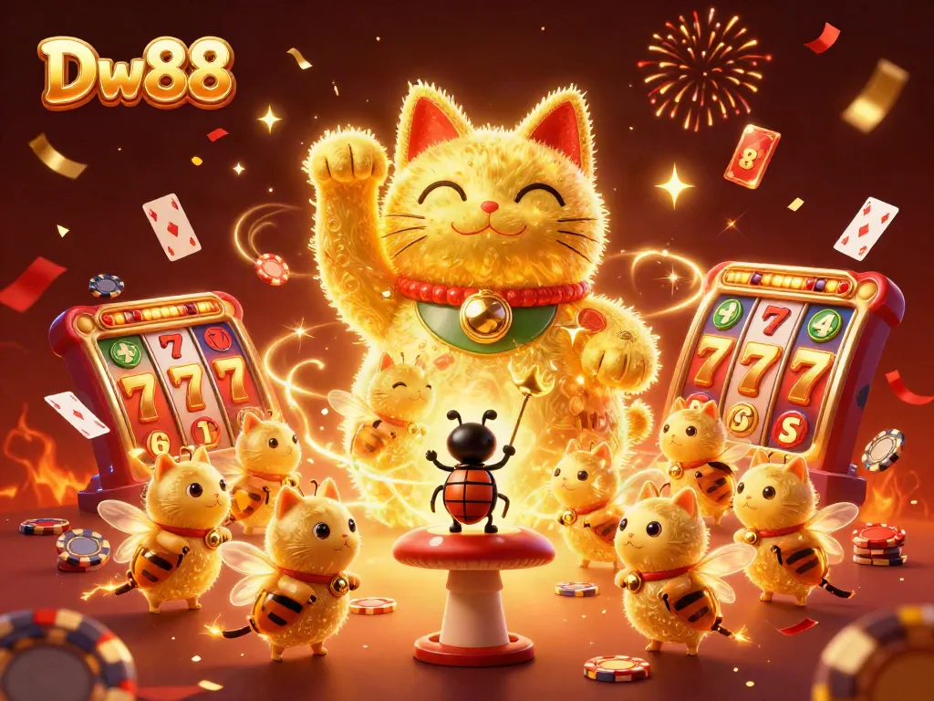 Experience the winning magic at Dw88 online casino with vibrant slot reels and lucky symbols.