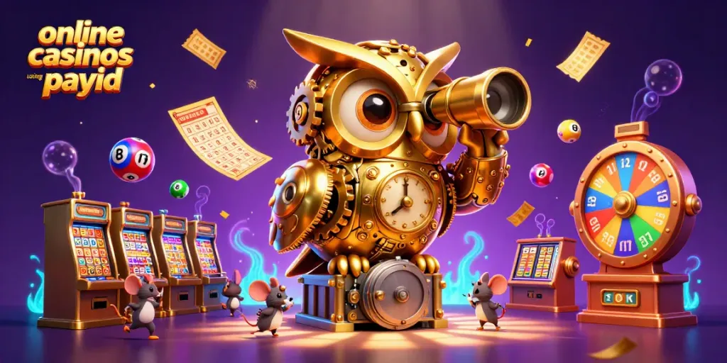 Engage with online casinos using PayID for instant deposits, showcased in a vibrant casino scene.