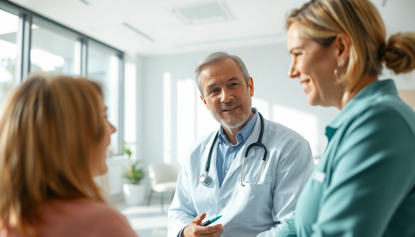 Discussing Retatrutide in a professional healthcare setting with patient interaction.